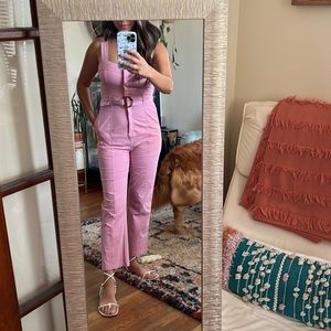 Pink Zara jumpsuit belted